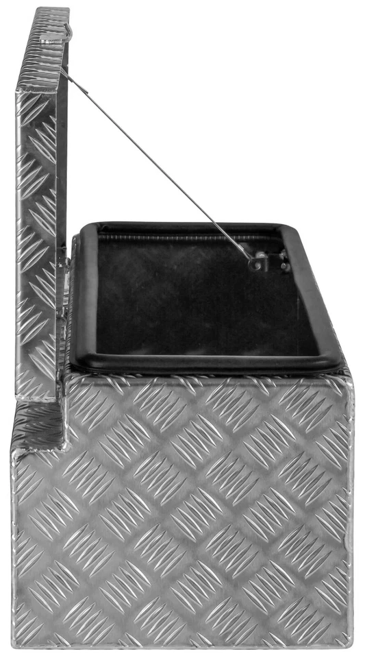 Deichselbox Staubox Gurtkiste Anhängerbox Alu Riffelblech 415x300x300 mm -590400 - Bild 3 von 4