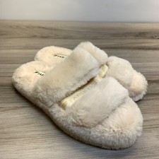 Fabletics Women's Snug Strap Slipper Size 7 Slip On Indoor Fuzzy House Shoes