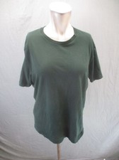 Uniqlo Size M Mens Green Cotton Blend Crew Neck Short Sleeve Casual T-Shirt 392