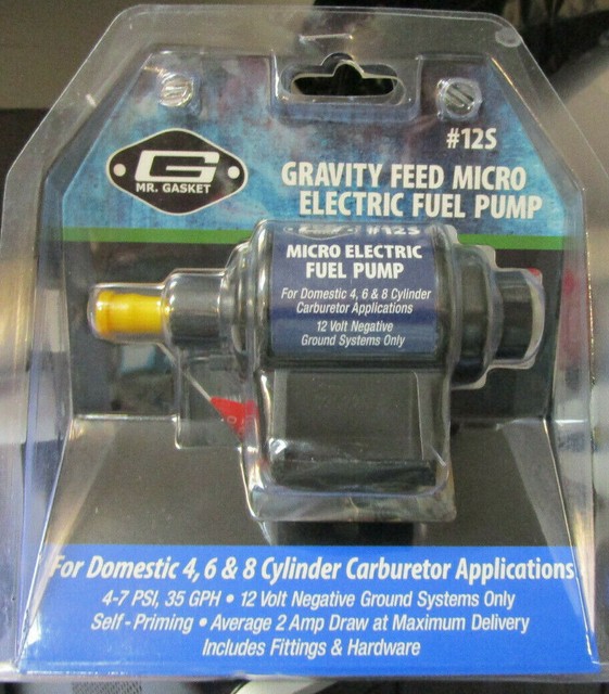 Mr Gasket 12S ELECTRIC FUEL PUMP (MICRO) 4 PSI / 7 PSI 35 GPH