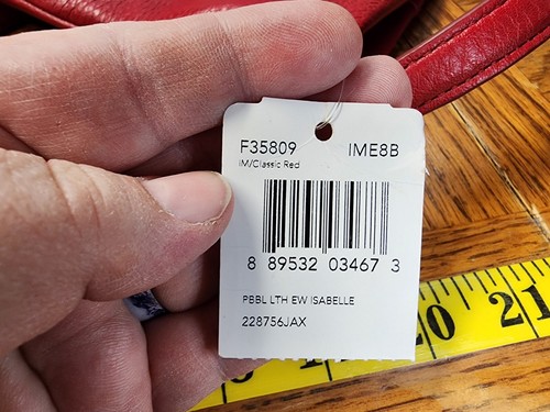 Borsa a tracolla Coach F35809 Isabella donna classica pelle rossa nuova con etichette ($350) - Foto 7 di 12