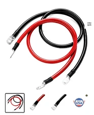 Battery Cables Heavy Duty Terminated Custom USA Terminal 5/16 in 3/8 in NEW