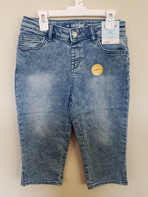 Cat \u0026 jack girls' jeans capri Sz L 