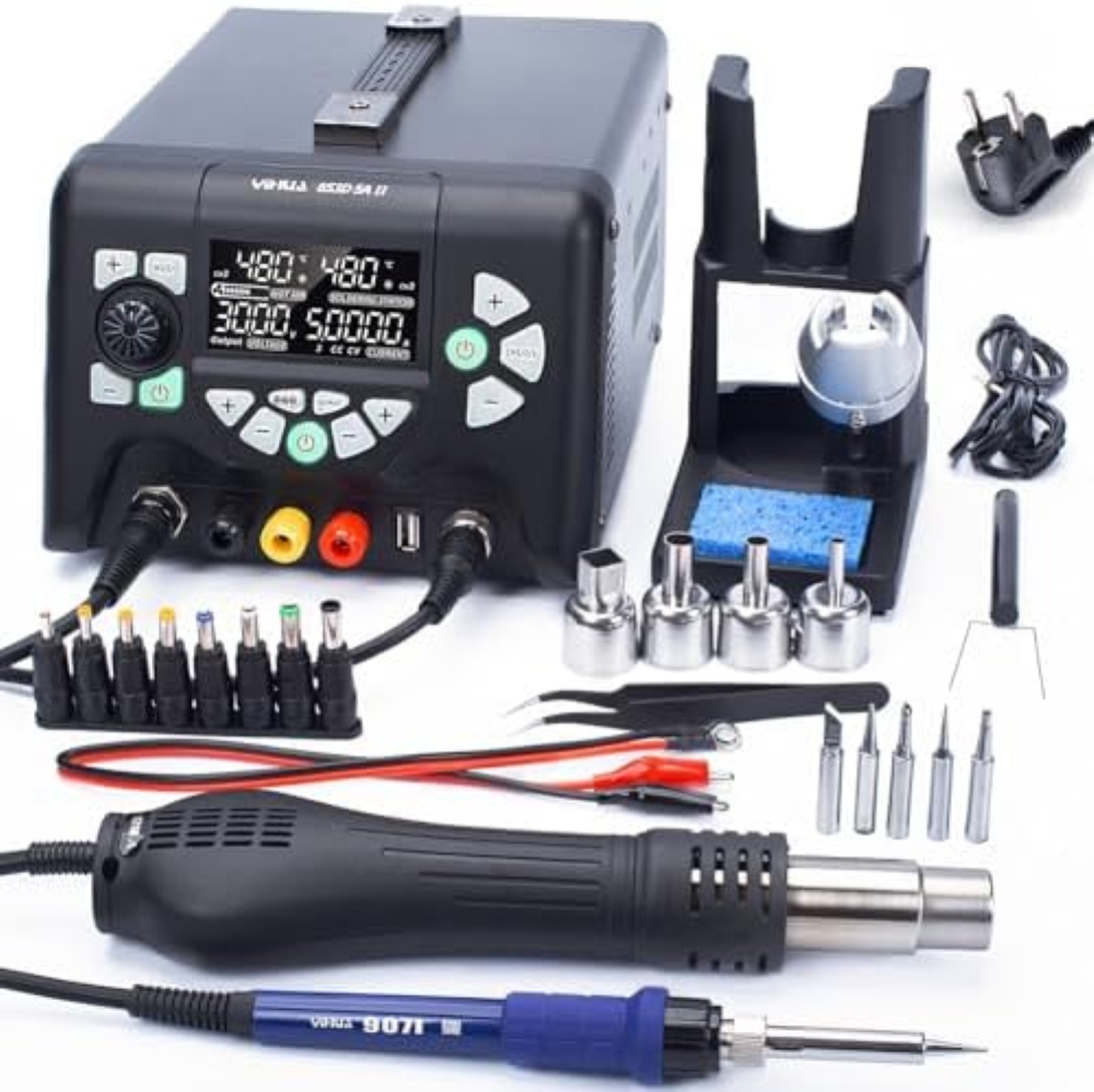 YIHUA 853D 5A-II Professionale Stazione Saldatore Saldante Aria Calda Alimentato