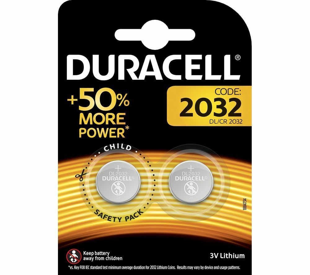 2x Duracell CR2032 3V Lithium Coin Cell Battery 2032 button DL2032. 0100