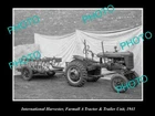 OLD POSTCARD SIZE PHOTO OF INTERNATIONAL HARVESTER & FARMALL A TRACTOR UNIT 1941