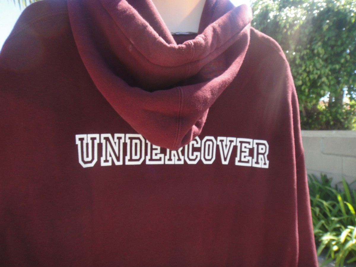 Undercover Jun Takahashi HOODED SWEATSHIRT Bordeaux Embroidered