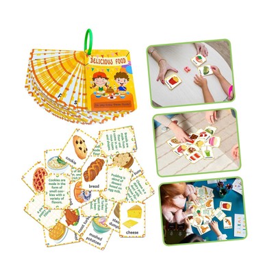 Food Flash Cards interaktive Koordination frühes Lernen für Kindertagesstätte Cosplay