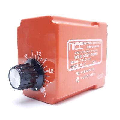 Ametek NCC T1K-2-416 Solid State Timer Adjustable Knob, Range 0.05-2sec, 120VAC