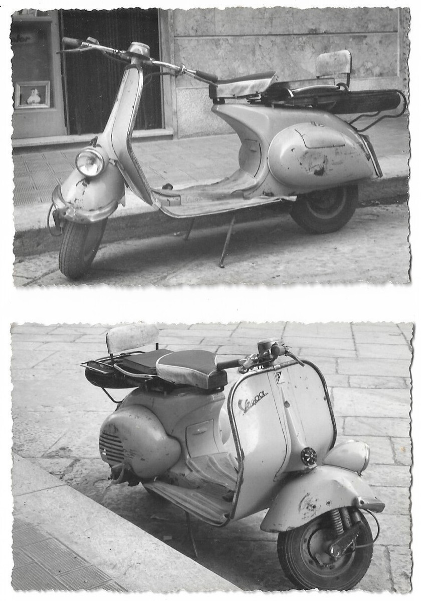 FOTO VESPA FARO BASSO DOPPIO SELLINO INIZIO ANNI 50