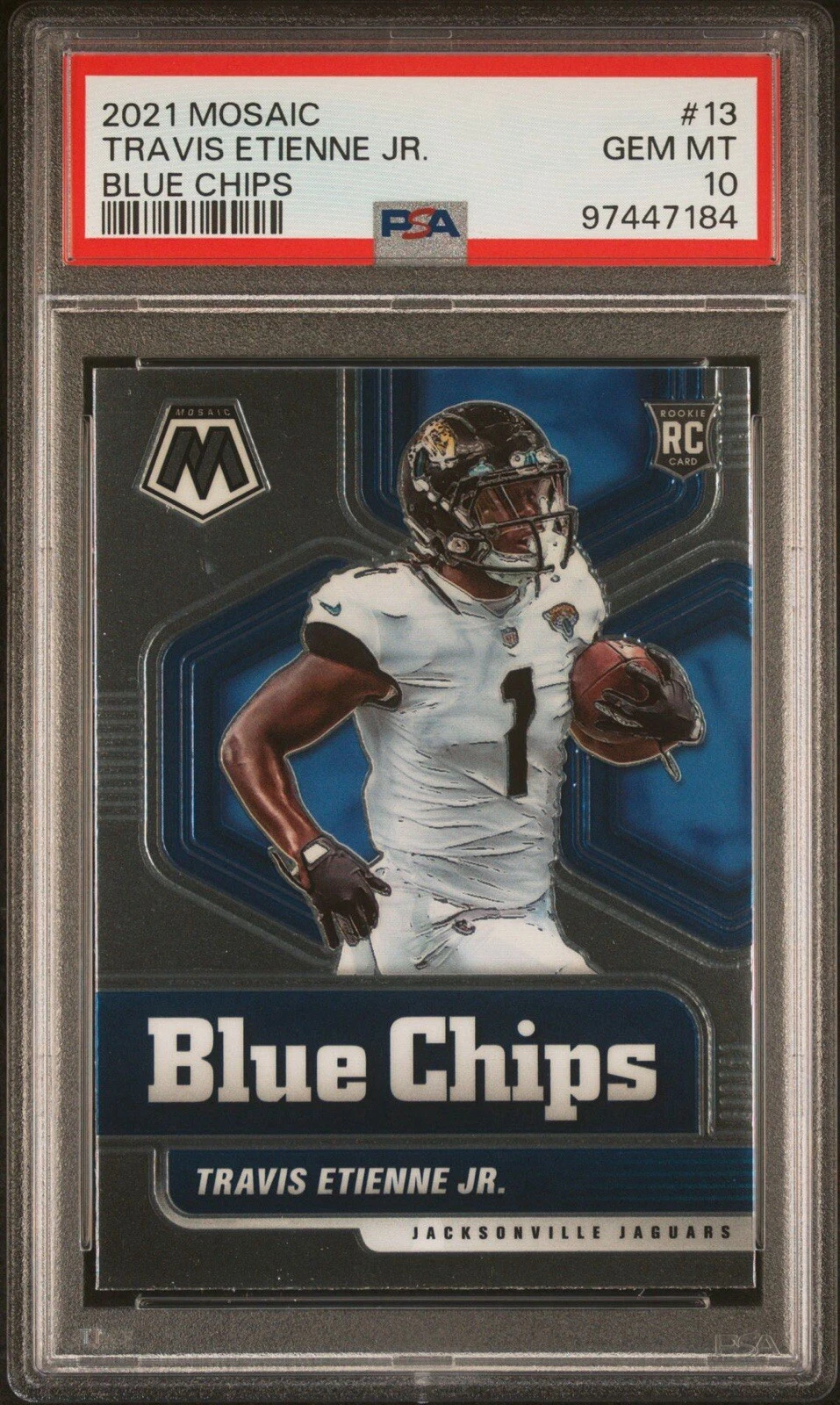 Travis Etienne Panini Mosaic Blue Chips #13 Base