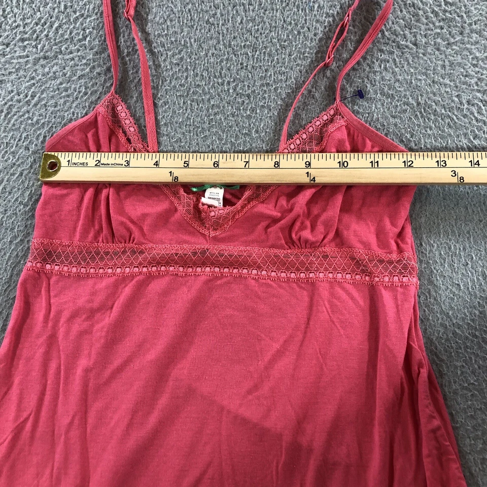 Pink Women Small Babydoll Dress Nightgown Y2K Coquette Cottagecore Bow Lacy - Image 3 of 4