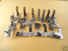 fits Pfaff 1211,1212,1213,1214 Adjustable Bias tape binder Various Hemmer feet 