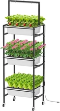 Hydroponics Growing System Kit,60 Pods Herb Garden Germination Kit with LED Grow