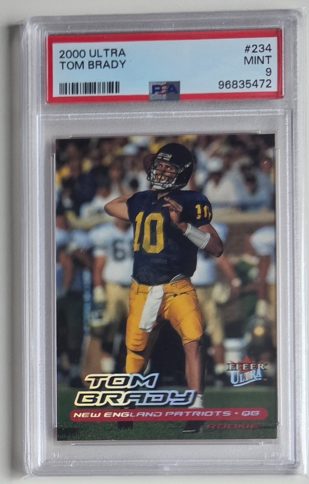 2000 Ultra - Rookie Tom Brady #234 (RC) PSA 9