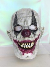 Evil Clown rubber latex Mask Halloween costume Cosplay Creepy Scary killer Demon