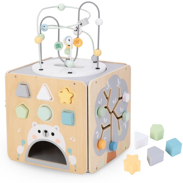 Mamabrum AktivitäTswüRfel Montessori Aus Holz 34 X 34 X 52 Cm Ab 12 Monaten-image