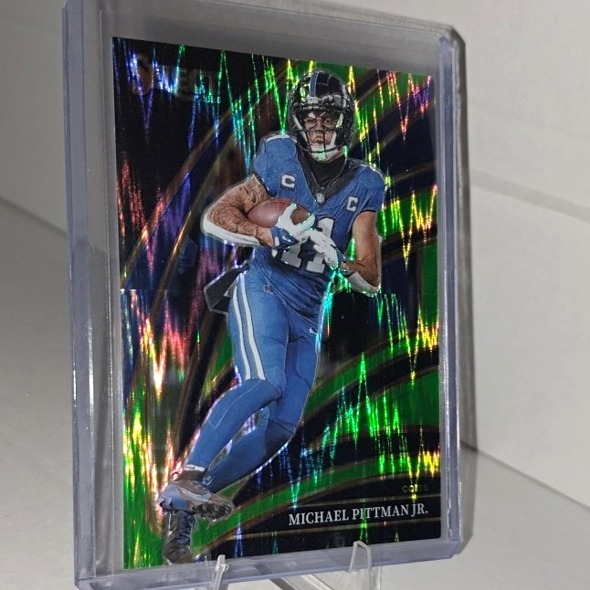 Panini 2025 Select Colts Michael Pittman Jr Green Velocity Prizm #415/699