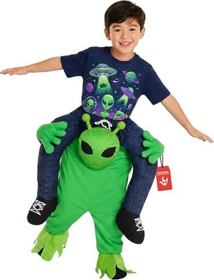 Kids Alien Piggyback Costume 6 - 12 yrs Boys Girls Halloween  Ride On Piggy Back