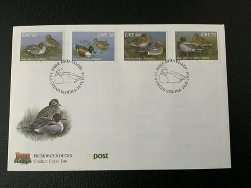 Ireland 1996 #1024-1027a Freshwater Ducks - 2 FDCs