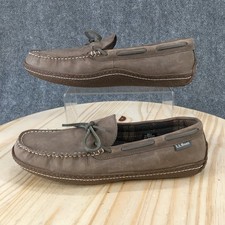LL Bean Slippers Mens 10 M Handsewn Loafers Brown Casual Comfort Low Top Flats