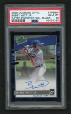 2020 Donruss Optic Prospect Signatures Black Bobby Witt Jr. #5 /35 PSA 10