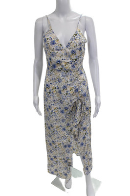 En Saison Womens Maxi Dress Multicolor V-Neck Sleeveless Polyester Zip Size XS