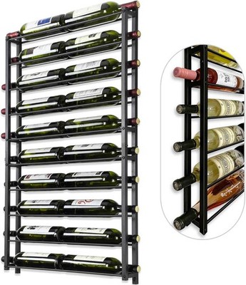 Wine Rack Wall Mounted: 20 Bottles Display Hanging - Large Capacity Wine Storage