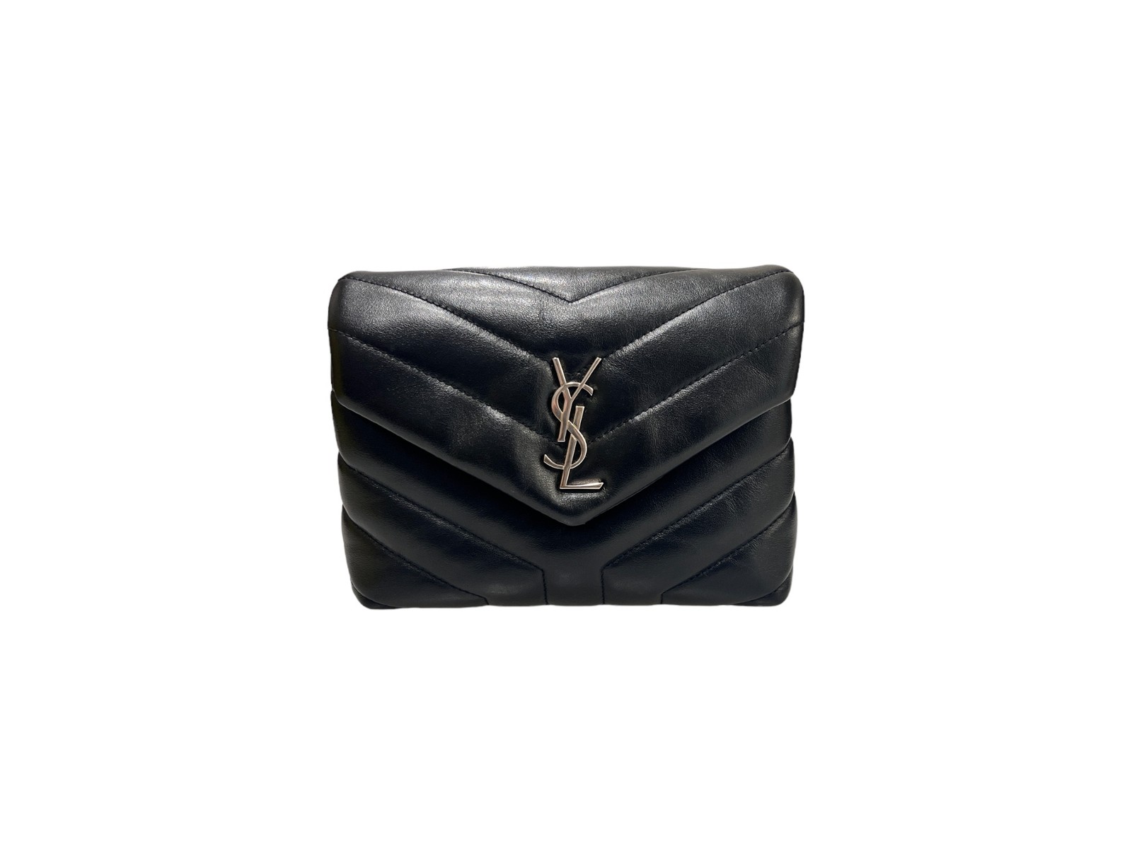 Borsa a tracolla giocattolo Saint Laurent Lulu 467072 argento nero 107020411