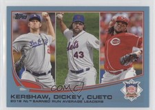 2013 Topps League Leaders Wal-Mart Blue Clayton Kershaw RA Dickey #81 2u3