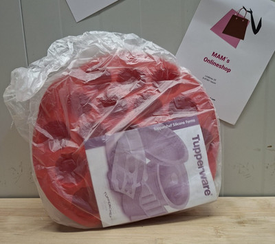 Tupperware Silikonform ''Kronjuwelen''  Backen Backform Muffin rot