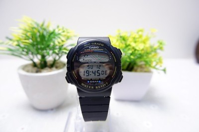RARE JDM Casio Bio Graph BH-100W Vintage Digital Watch Biorhythm Retro 80s
