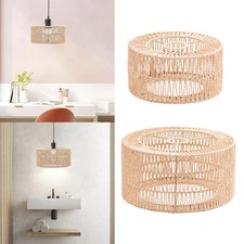 Paper Rope Lampshade Woven Pendant Lampshade for Kitchen Island Farmhouse