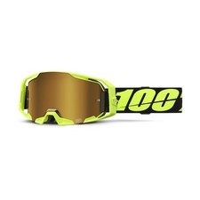 100 ARMATIC Goggle Neon Yellow - Mirror True Gold Lens
