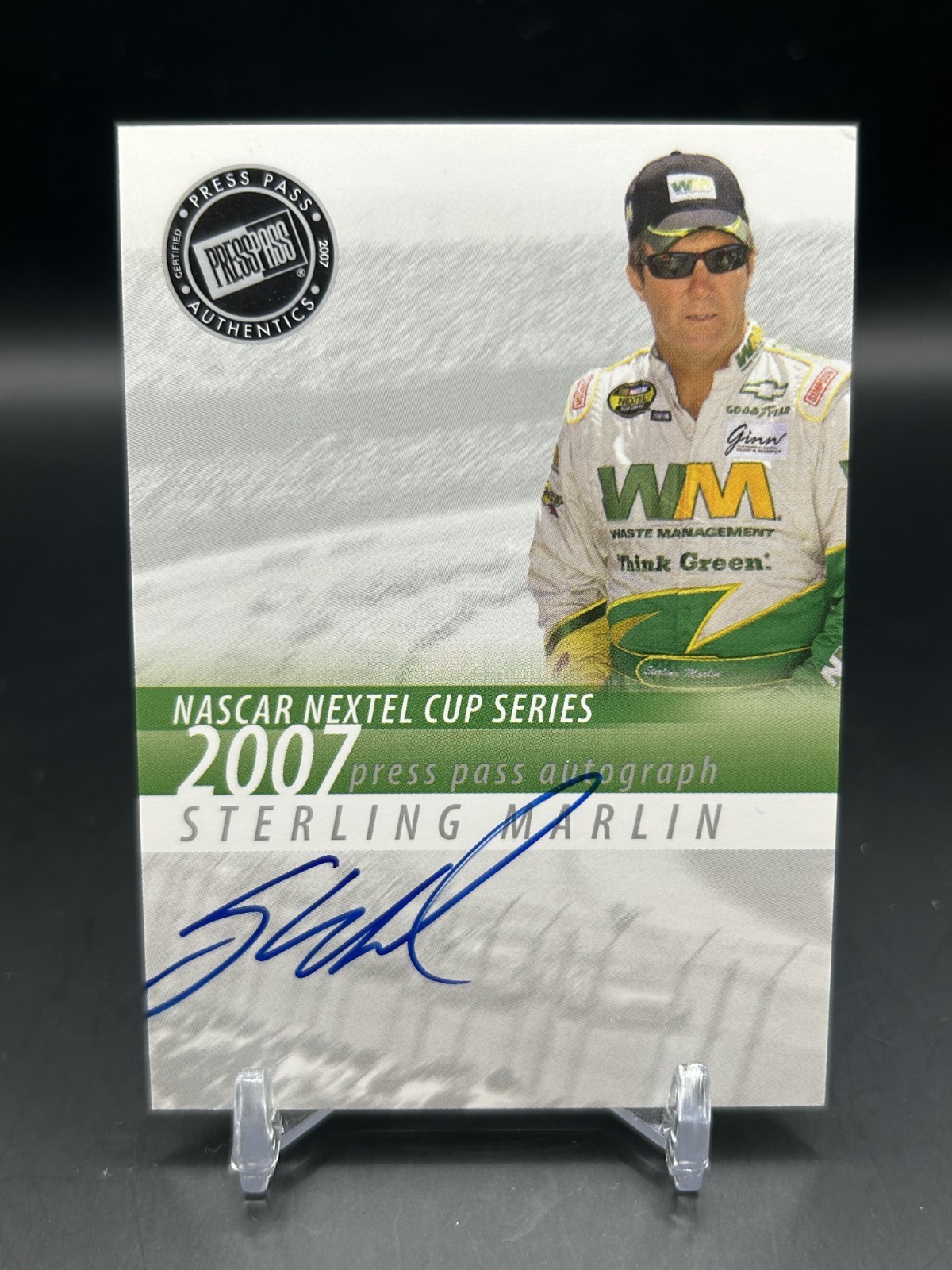 2007 Press Pass Autographs Sterling Marlin MB2 Motorsports Waste Management 