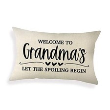 Grandma Quote Farmhouse Pillow Covers 12x20 Inch Rustic Lumbar 12 x 20 Inch