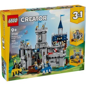 LEGO Creator 3 in 1 Medieval Horse Knight Castle Building Toy for Kids -Building