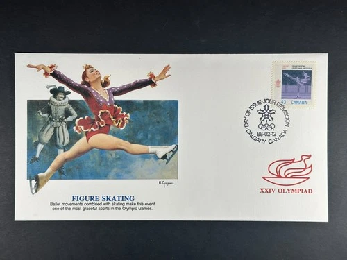 Canada FDC 1988 Canada Olympics Figure Skating First Day Cover Collection  43c
