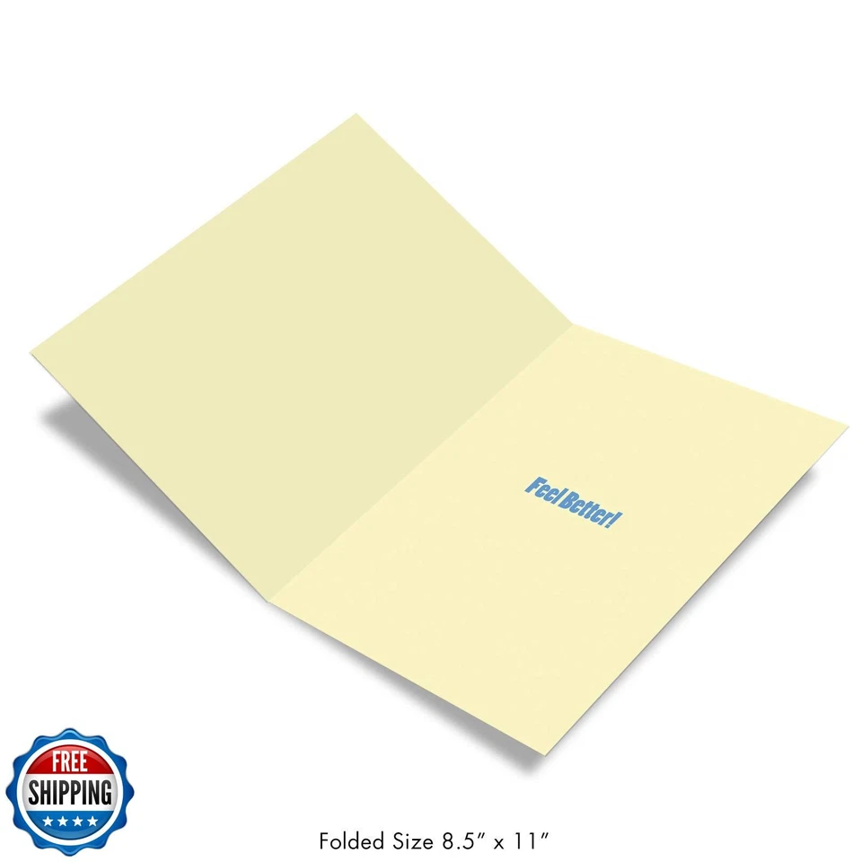 NobleWorks - Jumbo Get Well Greeting Card (8.5 x 11 Inch) - Beautiful Feel Be - Image 3 of 4