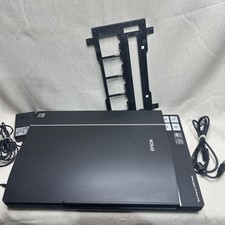 Epson Perfection V370 Photo Slide Film Scanner Works w/ Cables Tray