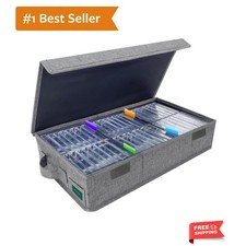 Cassette Tape Storage Box, Practical Cassette Tape Holder 16.34 x 9.25 x 3.54...