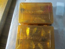 2 VINTAGE PLANO MICRO MAGNUM 3214 TACKLE BOXES W / 22 LURES