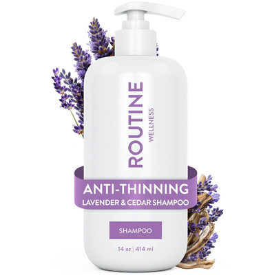 Routine Wellness Anti-Thinning Shampoo for Thinning Hair - Biotin DHT Blocker Wo