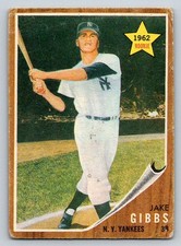 1962 Topps #281 Jake Gibbs RC Low Grade (ref 215462)