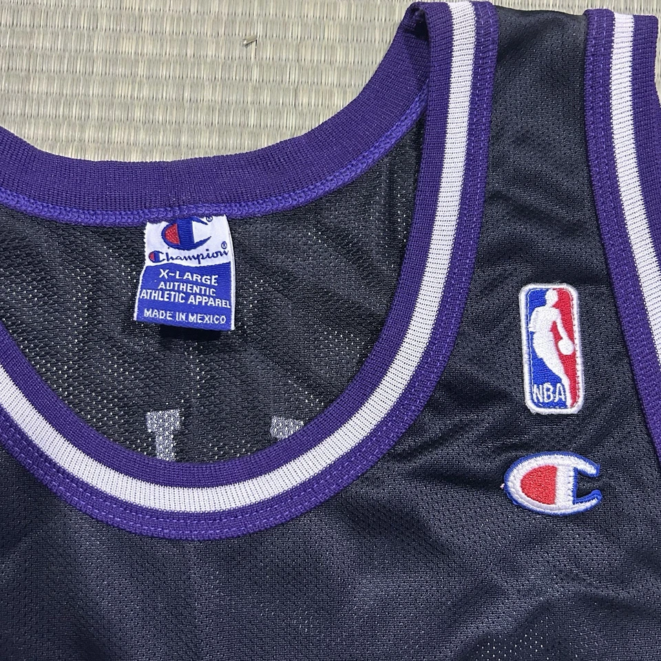 Camiseta deportiva de colección campeón Jason Williams #55 NBA Sacramento Kings negra púrpura 48 XL Foto 3 de 4