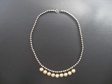 Vintage - 835 er Silber (vergoldet?) Schmuck Kette , silber gold