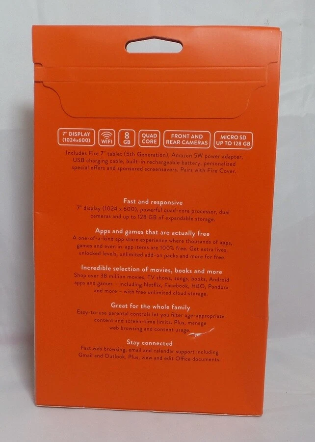 Amazon Fire Tablet 7' Display Wi-Fi 8GB - 5th Generation - Black (23-002275-01) - Image 2 of 2