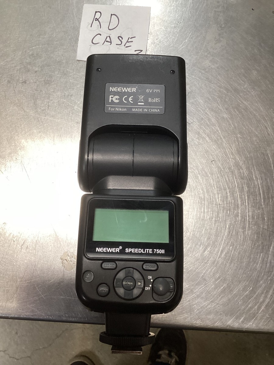 Neewer Speedlite 750II 6V LCD Screen Brightness Control Flash for Nikon  Black
