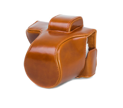 Camera Bag Case for Olympus E-M10 Mark II Faux Leather Brown CC1376c