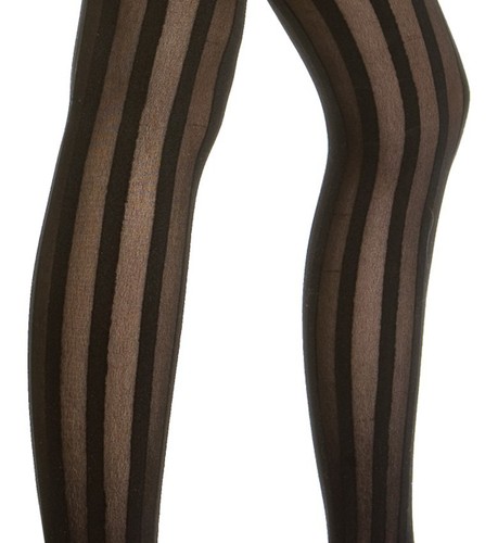 SAMFE UC Seamless Sheer Vertical Stripes Thigh-High - Picture 3 of 4